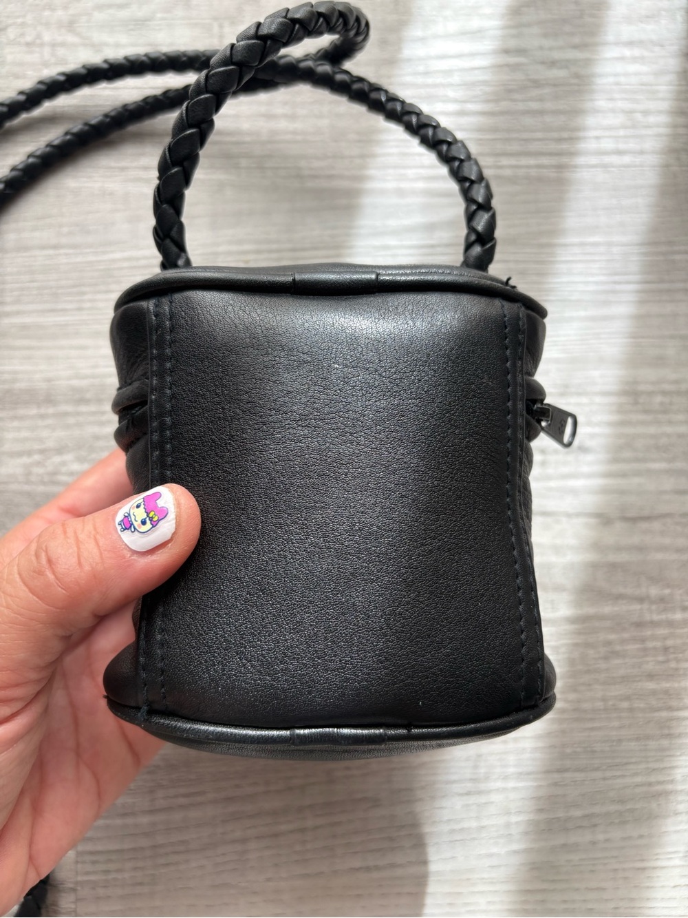 VTG Brighton Mini Black Leather Bucket Purse - Picture 4 of 9